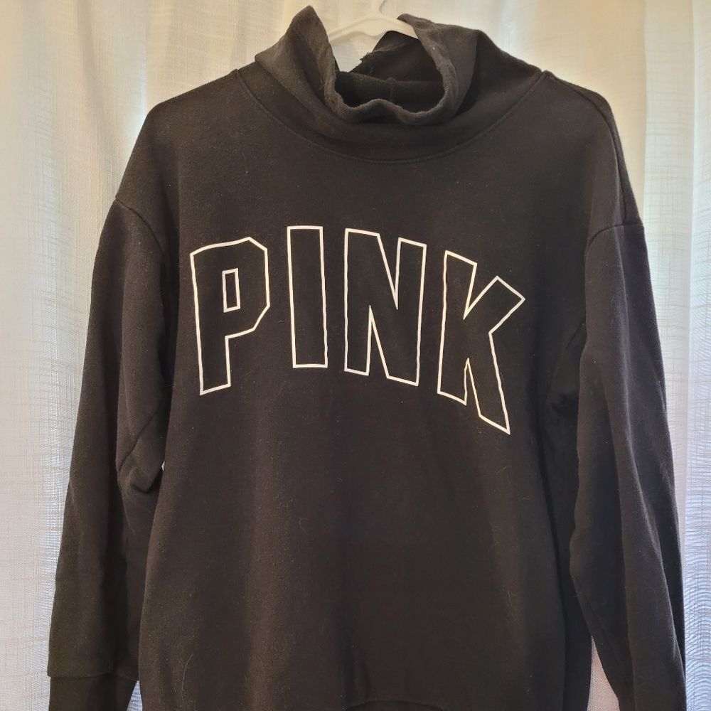Small Black Pink Over the Head Sweatshirt